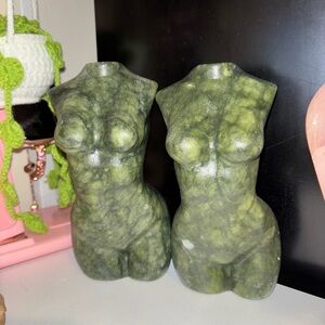 Jade lady body statue